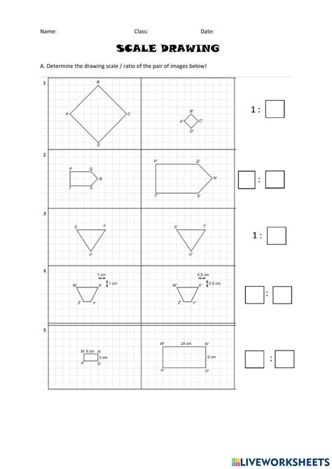 Finding The Scale Factor And Centre Of Enlargement Worksheet