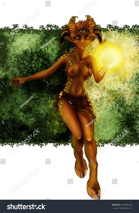 Sexy Nude Female Faun Illustration Stock Illustration Shutterstock