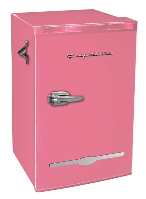 Frigidaire Efr376 C Pink 32 Cu Ft 65 Watt Retro Bar Fridge With Side