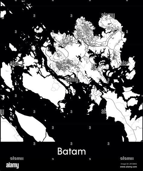 City Map Asia Indonesia Batam vector illustration Stock Vector Image
