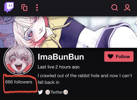 Imabunbun 🍥 On Twitter 666 Followers On Twitch Nice