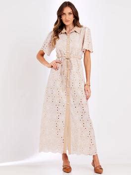 Vestido Laise Algod O Longo Nude Lidi Kohls Vestido Feminino Magazine Luiza