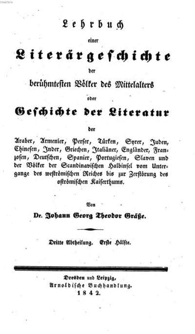 Lehrbuch einer allgemeinen Literärgeschichte aller bekannten Völker der