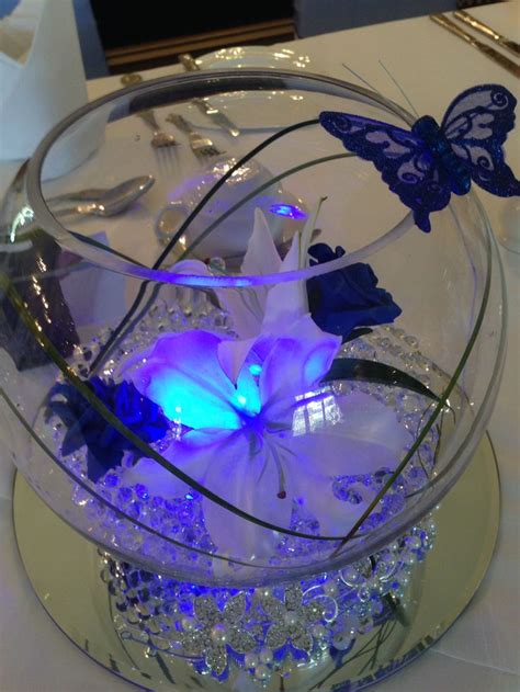 Royal Blue Butterfly Wedding Centerpieces Quince Decorations Sweet