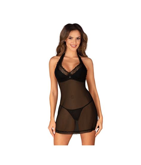 Nuisette Et String Sensuels En Noir Lingerie Sexy