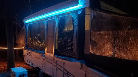 Pop Up Camper LED Strip Lights Modification Inexpensive Easy Pop Up