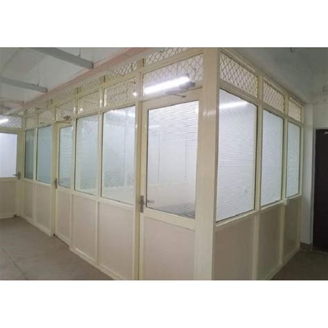 Aluminium Off White Aluminum Glass Office Partitions At Rs 450 Sq Ft In