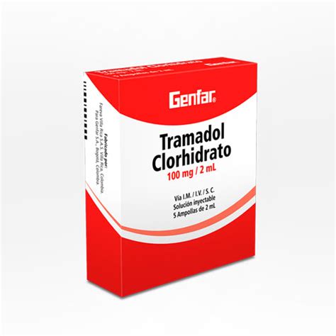 Drogas S S TRAMADOL 100 MG 2ML GENFAR CAJA X 5