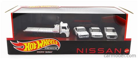 MATTEL HOT WHEELS GMH39 979P Scale 1 64 NISSAN SET 4X FLEETSTREET TRUCK CAR TRANSPORTER