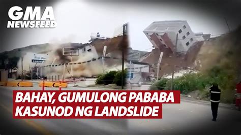 Bahay Gumulong Pababa Kasunod Ng Landslide GMA News Feed YouTube