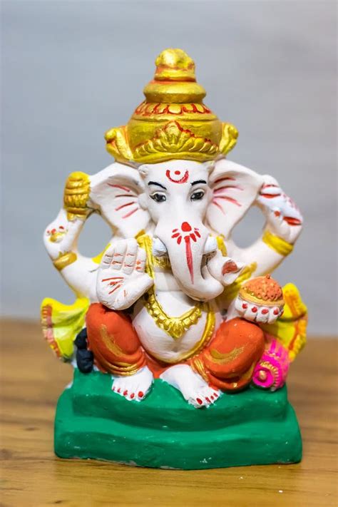 Hindu Holy God Ganpati Colorful Idol On The Occasion Of Ganesh