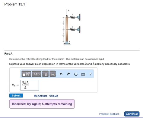 Solved Determine the critical buckling load for the | Chegg.com