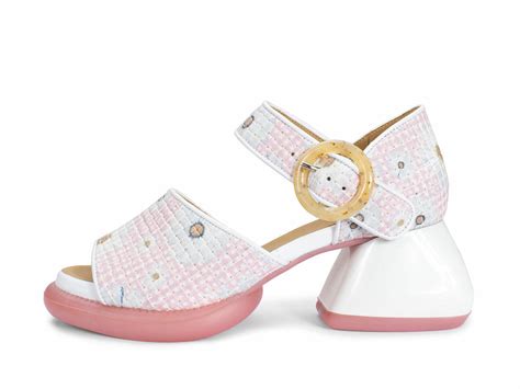 Bridget Pink Daisy Leather Sandals Fluevog Shoes