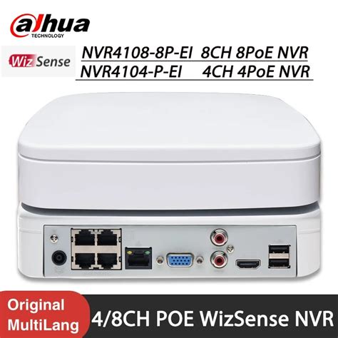 Dahua Nvr Nvr4104 P Ei Nvr4108 8p Ei Upgrade Of Nvr4104 P 4ks2 L 4ch