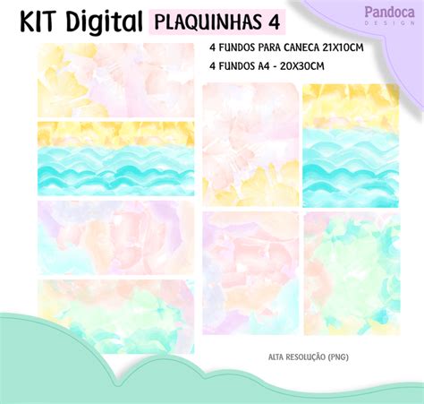 Kit Digital Plaquinhas Pandoca Design