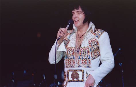 Last Time In Vegas Elvis Wearing The Inca Gold Leaf Jumpsuit In Las