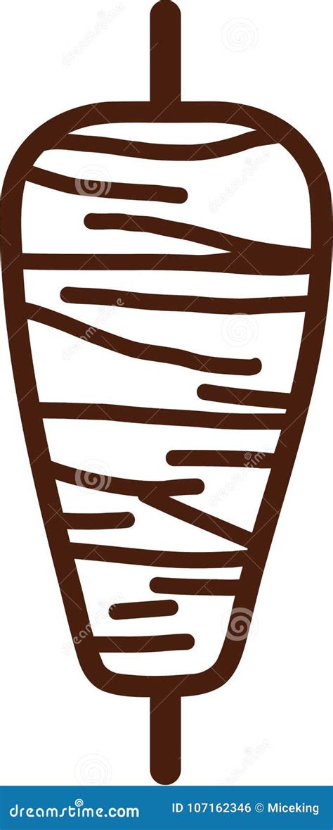 Icono Del Pincho Del Kebab Ilustración Del Vector Ilustración De