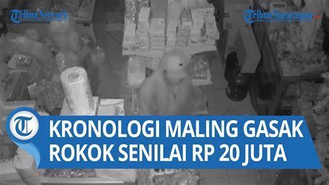 Kronologi Maling Bobol Toko Di Pasar Kampak Trenggalek Gasak Rokok