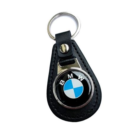 Porte Cl Bmw En Cuir Et M Tal Logo Embleme Keychain Porte Cl S Noir