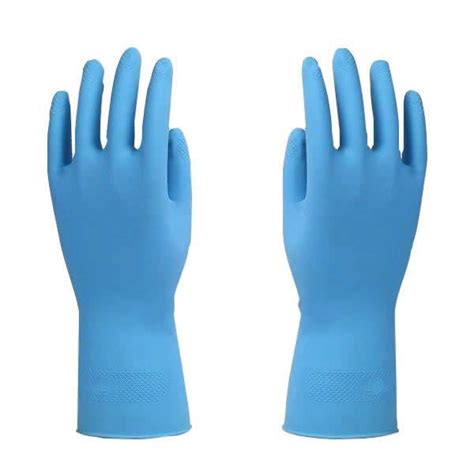 blue rubber gloves freemans janitorial supplies