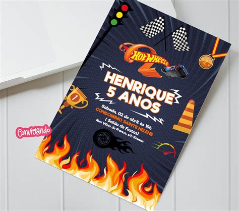 Convite Digital Hot Wheels Elo Produtos Especiais
