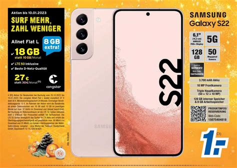 Samsung Galaxy S22 5g Smartphone Mit Vertrag Angebot bei Media Markt