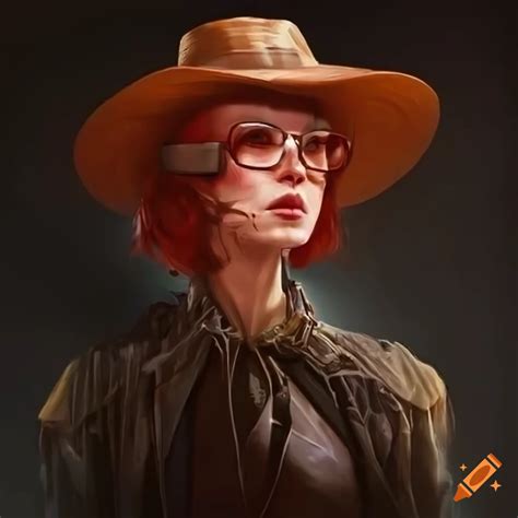 Scifi Wild West Portrait Concept Art Head And Shoulders Woman