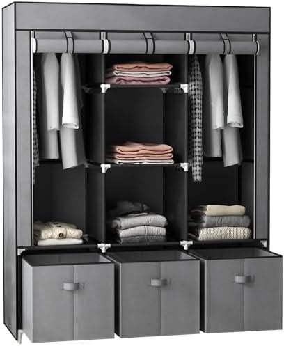 Udear Garde Robe Transportable Armoire De Rangement Penderie En Tissu