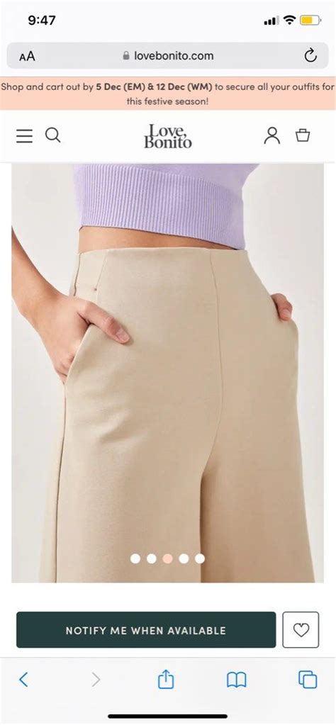 Love Bonito Culottes In Nude Women S Fashion Bottoms Other Bottoms On Carousell