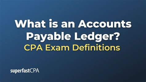 What Is An Accounts Payable Ledger