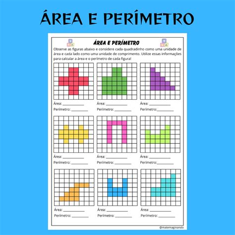 Atividades Area E Perimetro Na Malha Quadriculada 5 Ano - Área e Perímetro na Malha Quadriculada | Área e perímetro, Calculo de ...
