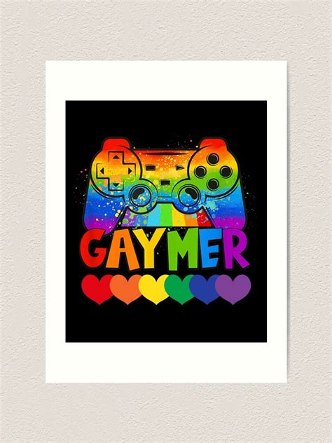 Gaymer Gay Pride Flag LGBT Gamer LGBTQ Gaming Gamepad Art Print For Sale By Bestprostore