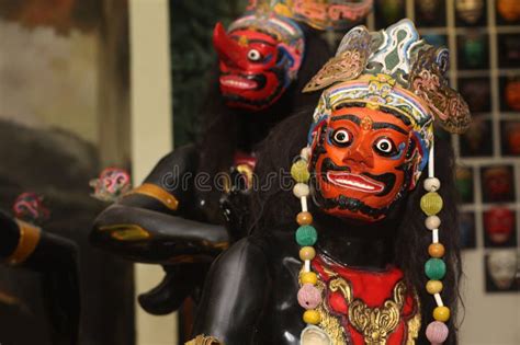 Javanese Traditional Puppet Mask Stock Image Image Of Ramayana