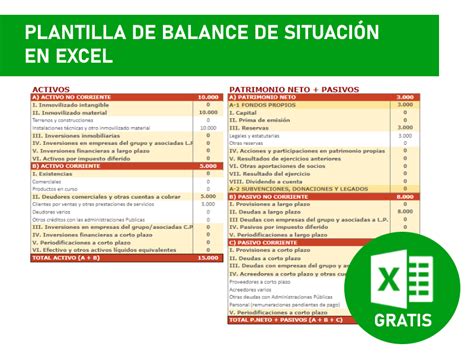 Plantilla Balance De Situacion Excel Printable Templates Free