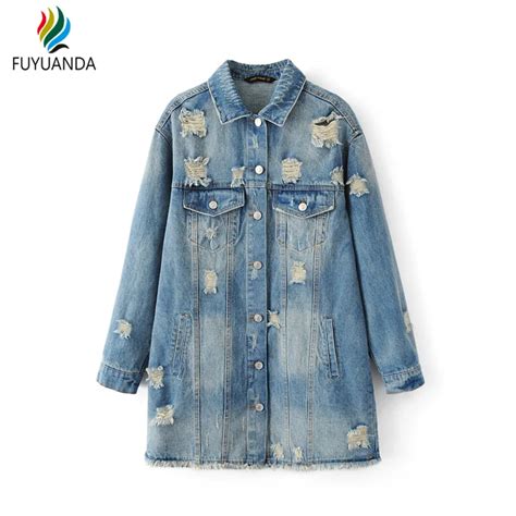 Denim Coats For Women European Fashion 2017 Spring Vintage Casaco Feminino Tunic Jackets