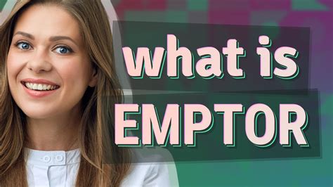 Emptor Meaning Of Emptor YouTube