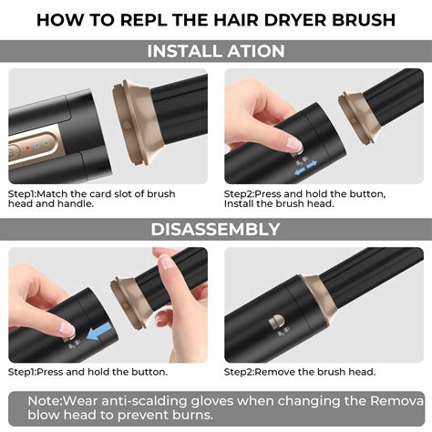 Ukliss Black Gold 6 In 1 High Speed Brushless Motor 100000rpm 1400w Multifunctional Hot Air Comb