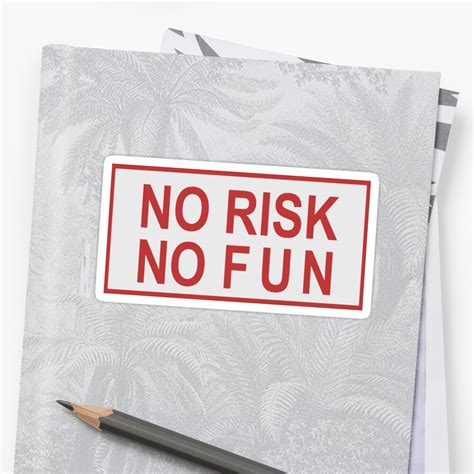 No Risk No Fun Classic Retro Shirt Sticker Poster Stickers By