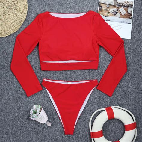 Sat N Al N Yeni Seksi Kad N Mayo Kad N Mayo Bikini Seti Uzun Kollu