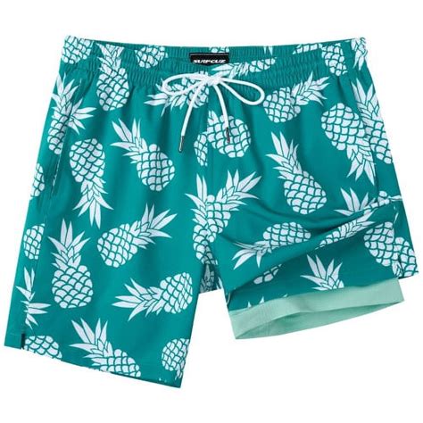 Surf Cuz Mens Swim Trunks With Compression Liner Quick Dry Swim Shorts