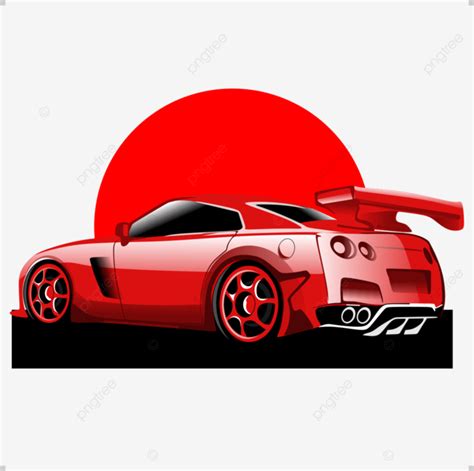 Red Beautiful Sportcar Red Sport Car PNG And Vector With Transparent