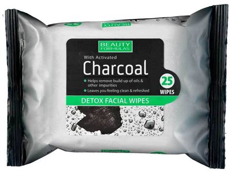 Beauty Formulas Charcoal Detox Facial Wipes 25 Pcs Focallure