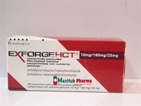 Exforge Hct 1016025mg Amlodipinevalsartanhydrochlorothiazide By 28
