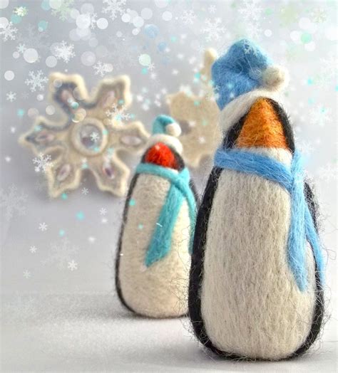 Needle Felting Tutorial Diy Winter Penguin Needle Felted Etsy