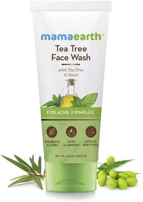 mamaearth tea tree natural face wash  acne pimples wash  ml