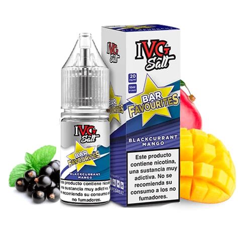 Ivg Favourite Bar Salts Blackcurrant Mango 10ml Al Mejor Precio En