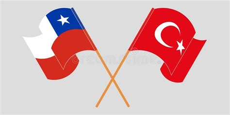 Ilustração Da Textura Do Ndash Do Chile E Da Turquia Realista Flag