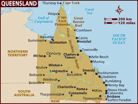 Queensland Regional Map Pictures | Map of Australia Region Political