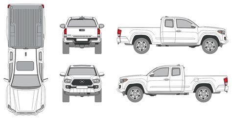 Toyota Tacoma 2016 Long Bed Vehicle Templates Unleashed