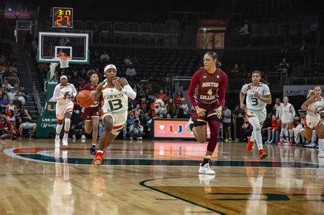 Harden Leads Miami Womens Basketballs Win Over Boston College The